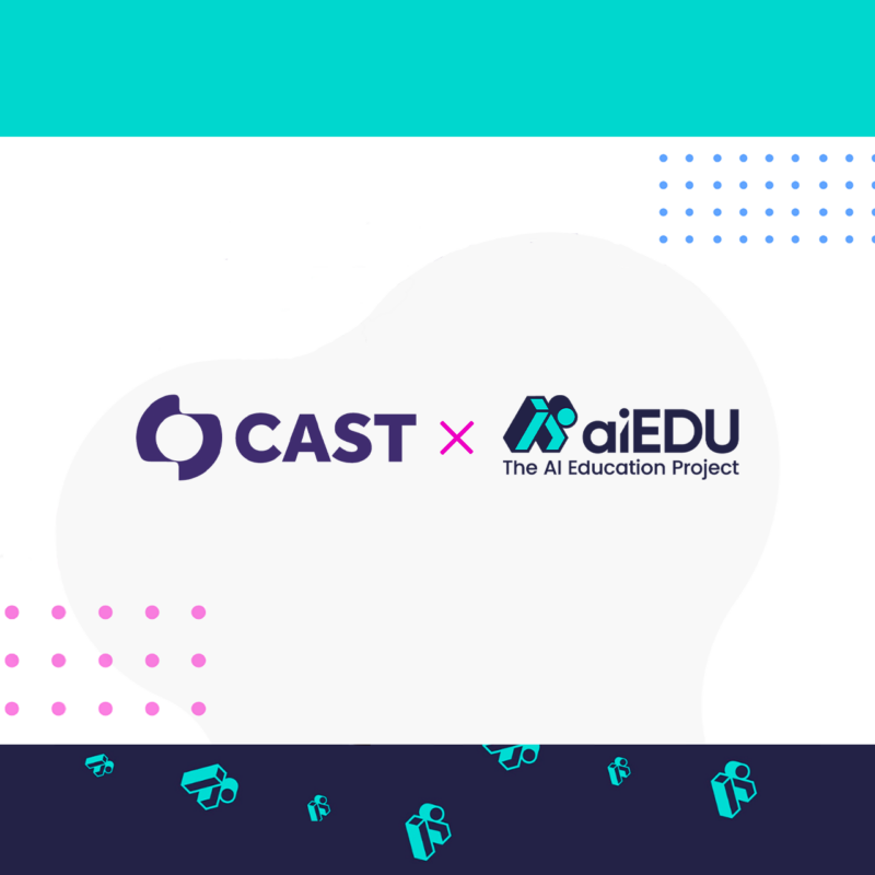 logos for CAST and aiEDU