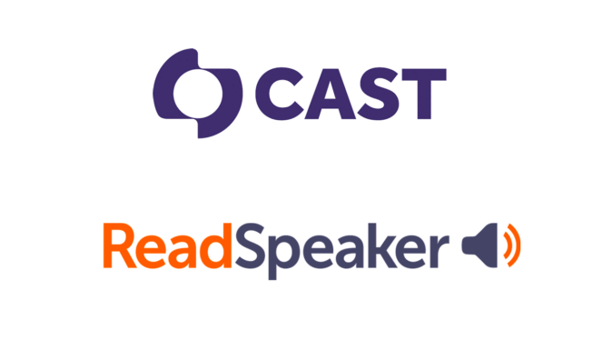 CAST and ReadSpeaker logos