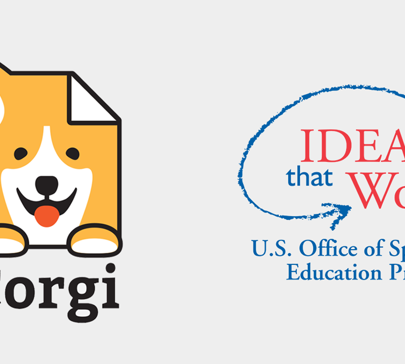 Corgi logo and OSEP logo: IDEAs that work